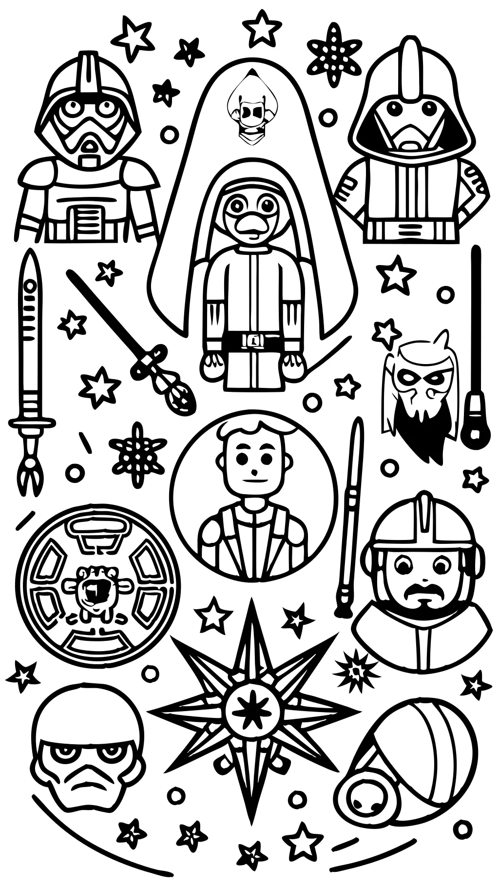 coloriages gratuits de Star Wars